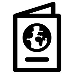 passport icon, simple vector design