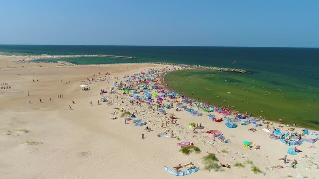 Dubai Beach In Jaroslawiec Plaza Dubaj Aerial View Poland