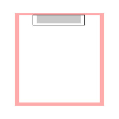 シンプルなピンクのバインダーのフレーム