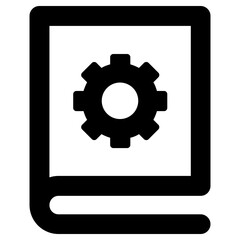 manual icon, simple vector design