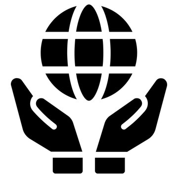 global icon, simple vector design