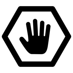 stop icon, simple vector design