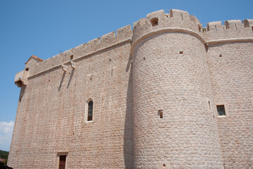 Moorish architectural tower in Stari Grad. Croatia - obrazy, fototapety, plakaty
