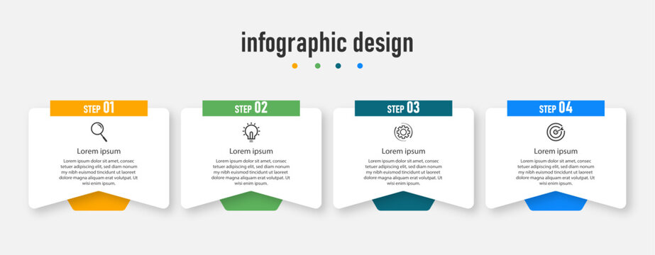 Creative concept for infographic with 4 steps. options can be used for workflow diagram, info chart, web design. vector illustration.