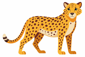 cheetah silhouette vector art illustration