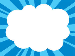 雲形の吹き出しと放射線の壁紙
