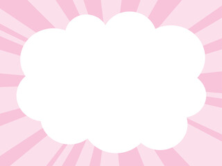 雲形の吹き出しと放射線の壁紙

