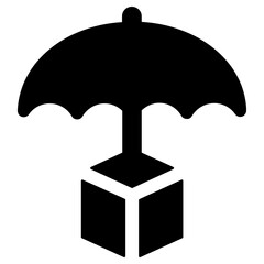 insurance icon, simple vector design