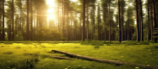 sunlight in the shark forest in the morning