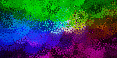 Dark multicolor vector template with triangle shapes.