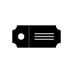 Ticket Icon. Piece of Paper or Small Card that Gives the Holder a Certain Right, Especially to enter a Place, Travel by Public Transport, or Event - Vector.      - obrazy, fototapety, plakaty