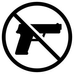 no weapon icon, simple vector design - obrazy, fototapety, plakaty