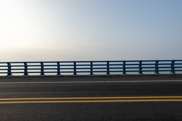 seaside highway in the sunrise