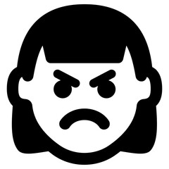 angry icon, simple vector design