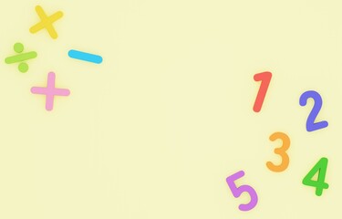 3D背景素材_数字_黄色