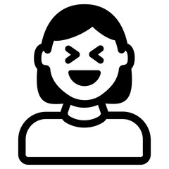 laughing icon, simple vector design