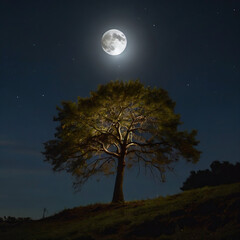 moon over the forest