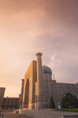 Color image of the Registan palace in Samarkand, Uzbekistan.