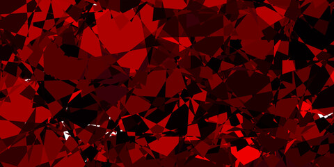 Dark Pink, Red vector background with triangles.