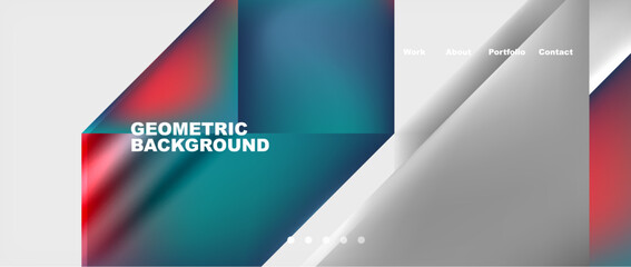 Fototapeta premium Glassmorphism geometric abstract background. Vector Illustration For Wallpaper, Banner, Background, Card, Book Illustration, landing page