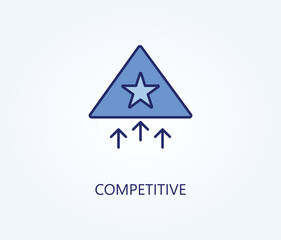 Competitive vector, icon or logo sign symbol illustration.