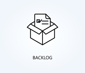 Backlog vector, icon or logo sign symbol illustration.