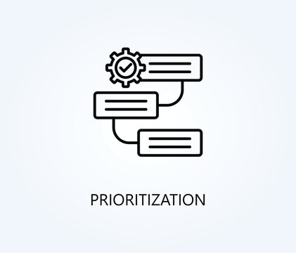 Prioritization vector, icon or logo sign symbol illustration.
