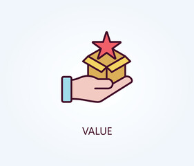 Value vector, icon or logo sign symbol illustration.