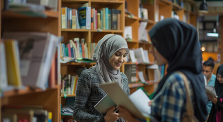 A diverse group of young professionals in an open-plan office were engaged in conversation and using laptops and tablets to share ideas for their next project plan