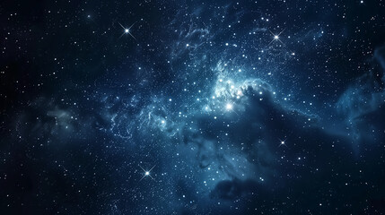 Star clusters shining into deep space. Night sky, glittering sta