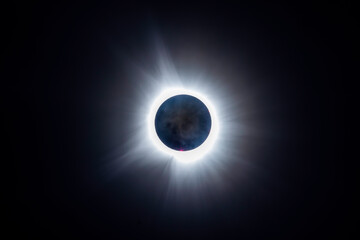 2024 USA Solar Eclipse with cloud cover