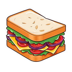 Vector sandwich vector illustration flat design