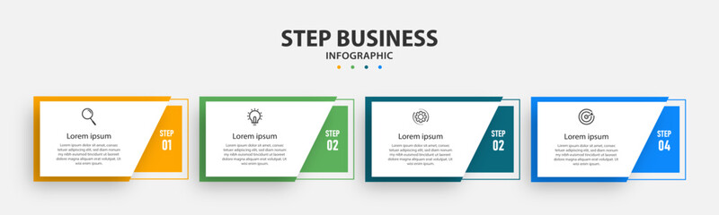 Business Creative template infographic design template. timeline with 4 steps, options. can be used for workflow diagram, info chart, web design. vector illustration.