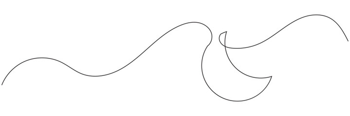 Obraz premium One continuous single line of Crescent moon for ramadhan isolated on white background. greeting card, banner, and poster concept. Minimalism design. Vector illustration