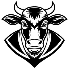 head of a cow mascot,cow silhouette,egale vector,icon,svg,characters,Holiday t shirt,black cow Hand drawn trendy logo Vector illustration,cow on a white background,eps,png