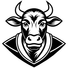 head of a cow mascot,cow silhouette,egale vector,icon,svg,characters,Holiday t shirt,black cow Hand drawn trendy logo Vector illustration,cow on a white background,eps,png