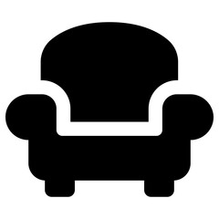 armchair icon, simple vector design