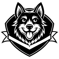 head of a dog mascot,dog silhouette,horse vector,icon,svg,characters,Holiday t shirt,black dog drawn trendy logo Vector illustration,wolf  on a white background,eps,png