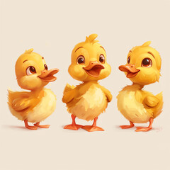 Obraz premium duck and ducklings