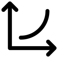 curve icon, simple vector design