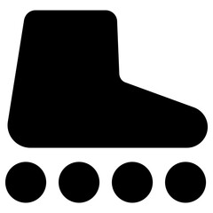rollerblades icon, simple vector design - obrazy, fototapety, plakaty