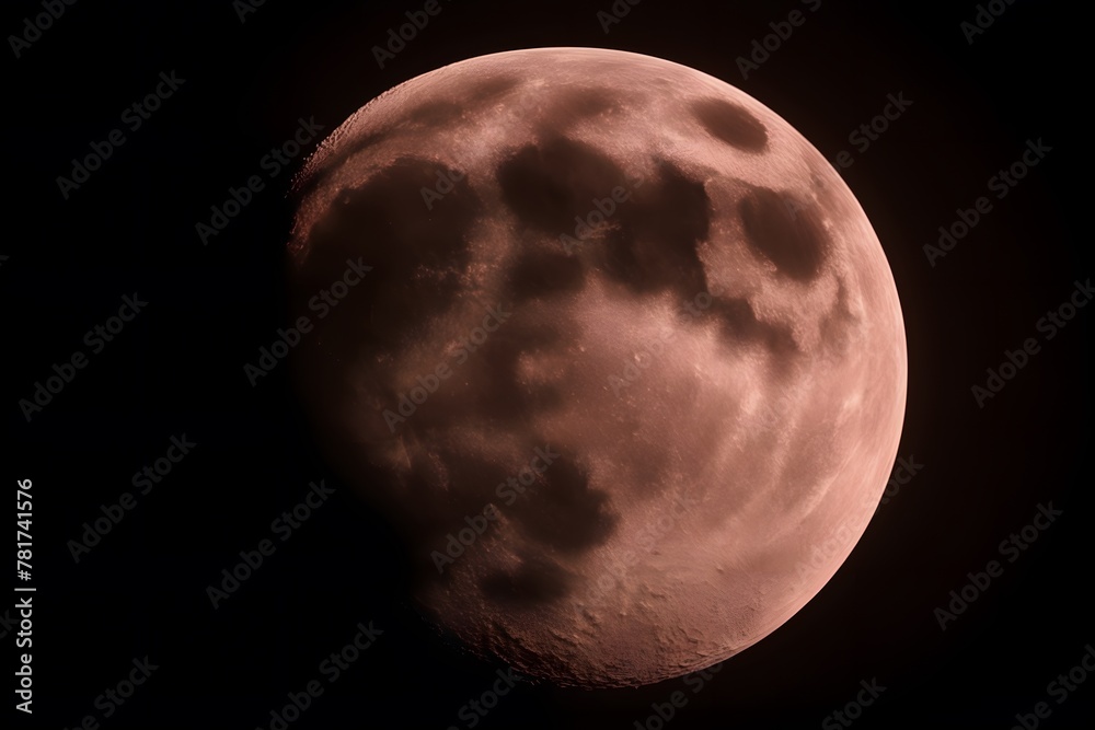 Wall mural closeup to moon lunar eclipse
