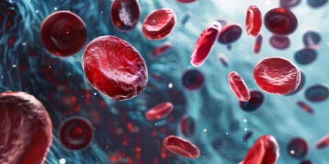 Crimson Dance of Life. Generative AI