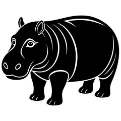 head of a Hippopotamus mascot,Hippopotamus silhouette,zabra face vector,icon,svg,characters,Holiday t shirt,black Hippopotamus face drawn trendy logo Vector illustration,Hippopotamus on a white backgr