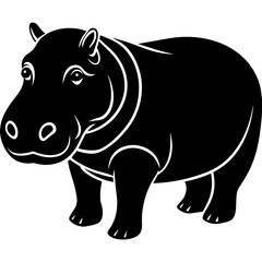 head of a Hippopotamus mascot,Hippopotamus silhouette,zabra face vector,icon,svg,characters,Holiday t shirt,black Hippopotamus face drawn trendy logo Vector illustration,Hippopotamus on a white backgr