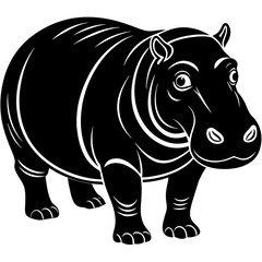 head of a Hippopotamus mascot,Hippopotamus silhouette,zabra face vector,icon,svg,characters,Holiday t shirt,black Hippopotamus face drawn trendy logo Vector illustration,Hippopotamus on a white backgr