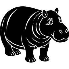 head of a Hippopotamus mascot,Hippopotamus silhouette,zabra face vector,icon,svg,characters,Holiday t shirt,black Hippopotamus face drawn trendy logo Vector illustration,Hippopotamus on a white backgr