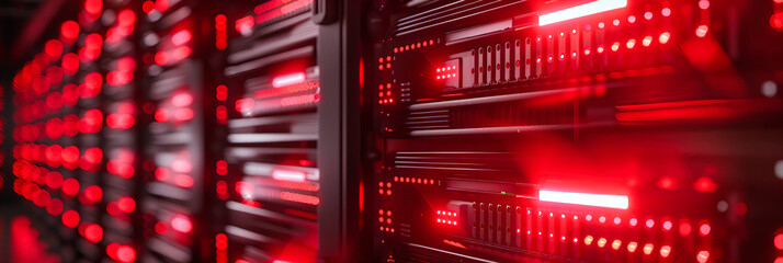 Computing and Networking Power in a Modern Datacenter, Illustrating the Backbone of Digital Communication