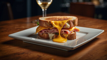 Gourmet Grilled Ham and Cheese Sandwich