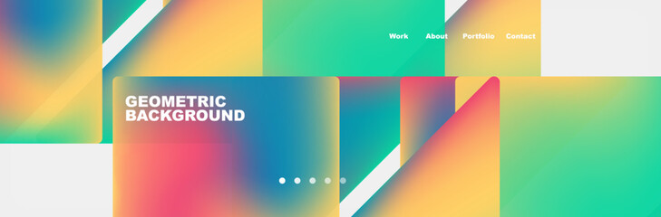 Obraz premium Gradient triangles composition with bright fluid colors. Vector Illustration For Wallpaper, Banner, Background, Card, Book Illustration, landing page